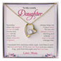 To My Lovely Daughter | Always Keep Me In Your Heart - Forever Love Necklace